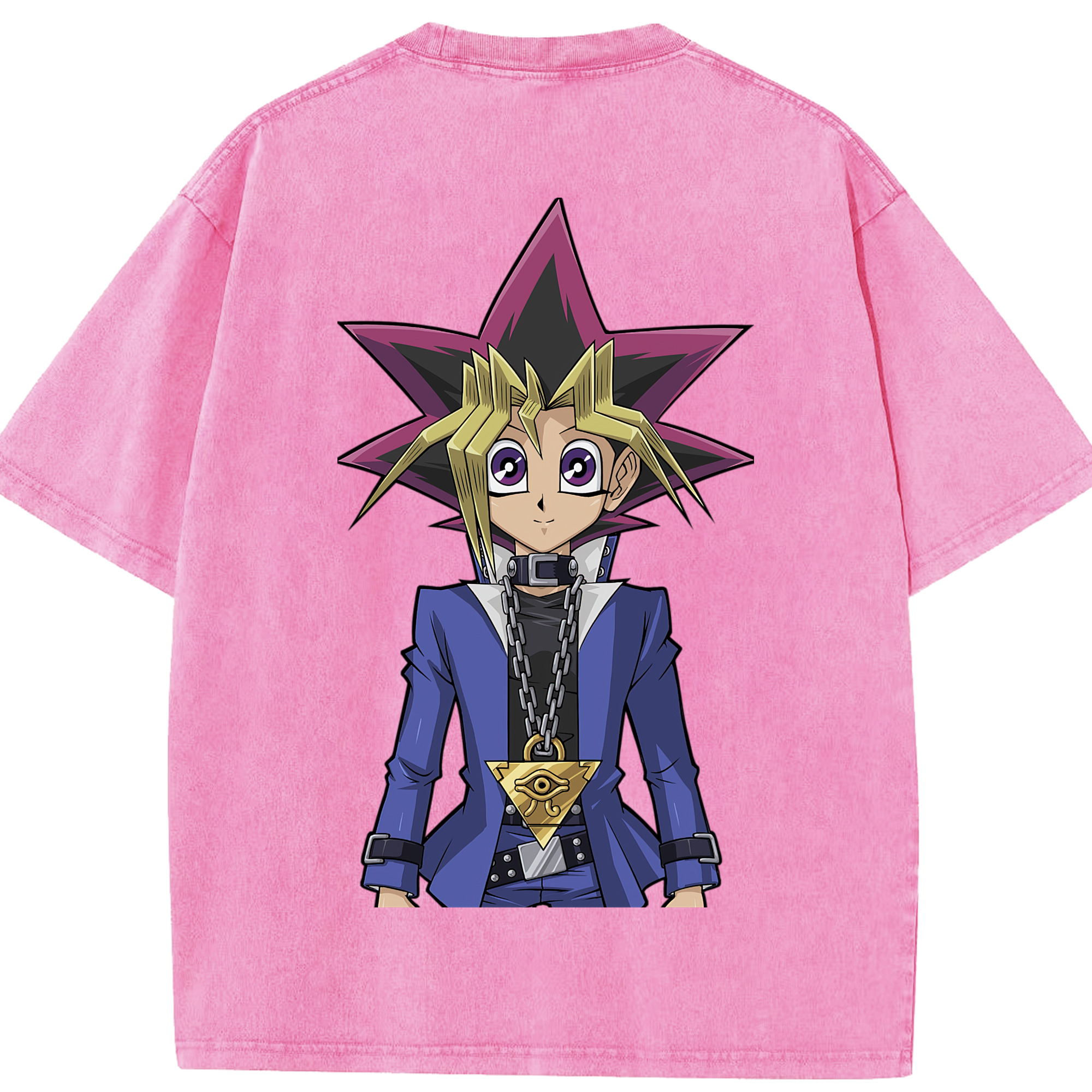 （画像用） 遊☆戯☆王 Yu-Gi-Oh! 綿100% ヴィンテージ風 半袖Tシャツ（背面プリント）